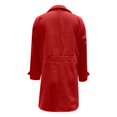 thumbnail image 6 of Women's Wool Blend Trench Coat Mid Length Double Button Front Elegant Slim Fit Overcoat For Fall Winter Casual Wear, 6 of 7