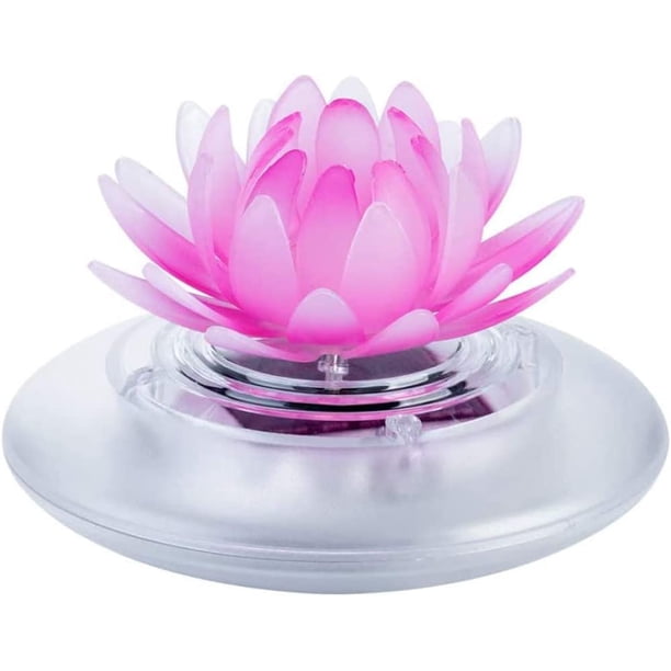Flores flotantes, luz flotante para piscina, lámpara flotante para piscina, lámpara impermeable para estanque de piscina, lámpara flotante, luces solares de loto para piscina, estanque, jardín, decoración estilo1 Zhivalor ZLM-0227