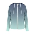 thumbnail image 4 of Women Fashion Zip Up Hoodie Coat Long Sleeve Sweatshirt Comfy Soft Ombre Lightweight Fall Jackets with Pockets 2025, 4 of 4