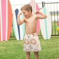 thumbnail image 4 of FORMRS Boys Swim Trunks Quick Dry Mesh Liner Boardshorts Sizes XS-XL, Beige Seashell, 4 of 7