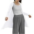 thumbnail image 3 of Wdfiry Women Lightweight Cardigans Open Front Solid Color Outerwear Cardigan Casual Loose Long Cardigan with Pockets, 3 of 3