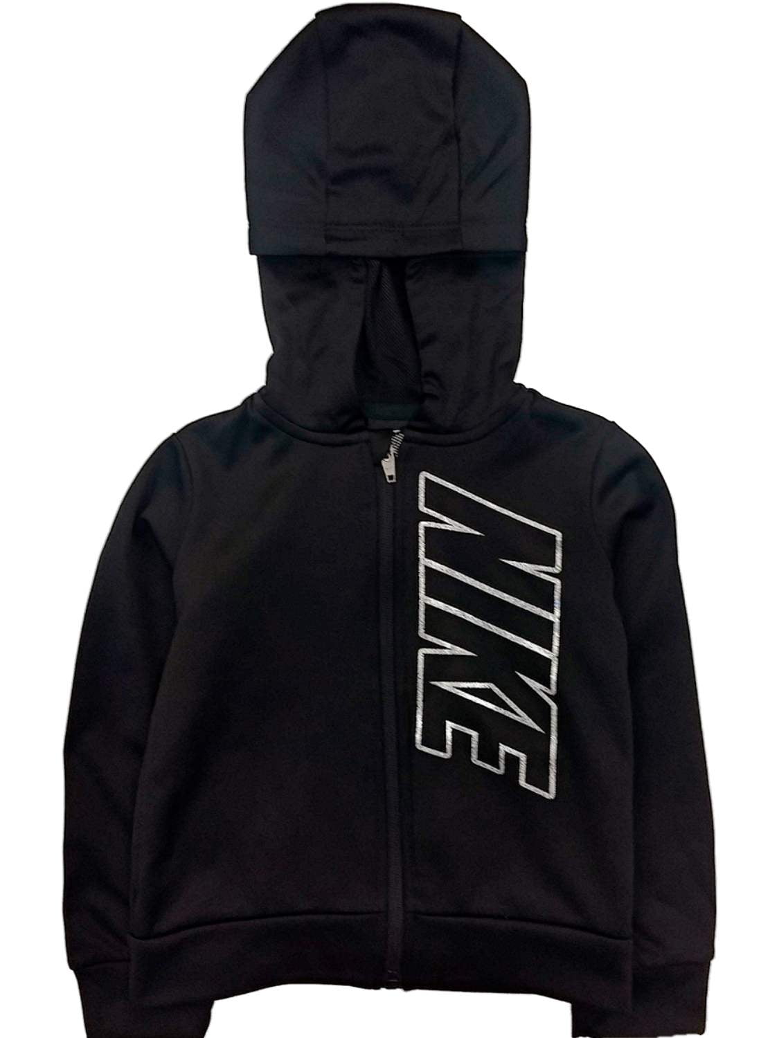 black hoodie silver zipper