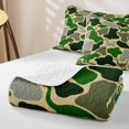 thumbnail image 4 of Manfei Minimalst Camouflage Twin Quilt Set, Old Fashion Camo Dino Twin Coverlet Set, Forest Green, 2pcs, 1 Bedspread and 1 Pillowcase, 4 of 7