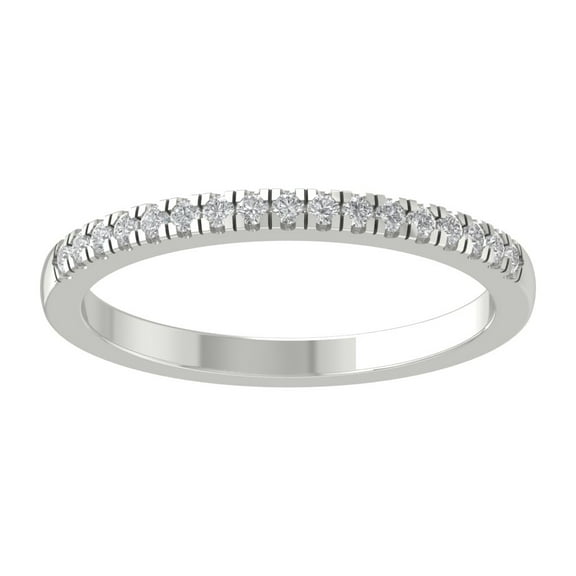 ARAIYA FINE JEWELRY 10K White Gold Lab Grown Diamond Ring (1/6 cttw, D-F Color, VS Clarity), Size 5.5