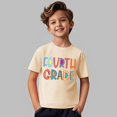 thumbnail image 6 of UACY Girls Fourth Grade Back to School T Shirt Short Sleeve Crew Neck Cotton Casual Graphic Tee for Kids (Light Yellow, 12-13 Years), 6 of 6
