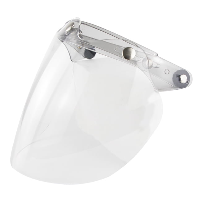 Amdohai Open Face Helmet Visor Motorcycle Helmet Bubble Lens 3-Snap Bubble Wind Shield Visor