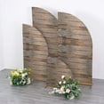 thumbnail image 5 of Efavormart Set of 4 Brown Spandex Chiara Backdrop Stand Covers With Rustic Wood Print, Fitted Covers For Half Moon Wedding Arches - 2.5ft, 5ft, 6ft, 7ft, 5 of 11
