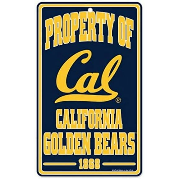 NCAA University California Bears Champ/Prop of Sign, 7.25 x 12", Black
