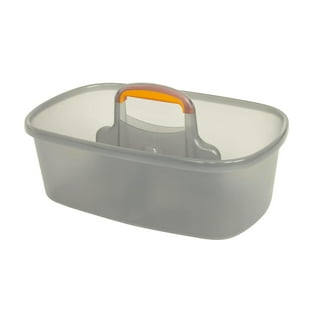 Casabella 4 Gallon Storage Bucket Caddy Bin w/ Handle for Cleaning, White 