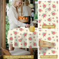 thumbnail image 5 of Pioneer Flower Floral Print Pattern Round Tablecloth 60 X 60 Inch, Wrinkle Resistant Wipeable Table Cloth for Kitchen Dining Picnic Patio Party, 5 of 6