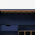thumbnail image 6 of Modern Mini Bar Cabinet for Home - Coffee Station & Liquor Storage with Drawer, Blue, 6 of 8