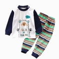 thumbnail image 4 of TOWED22 Toddler Baby Girl Boy Outfits 2 Piece Long Sleeve Soft Sweatshirt and Elastic Waist Joggers Pants Set Colorful Print Fall Winter Clothes Clothing(White,3-4 Y), 4 of 4
