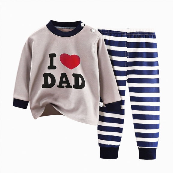 Xyant Toddler Baby Clothes Girls 3 6 12 18 24 Months 2T 3T 4T 5T Boys Fall Winter Outfits Long Sleeve Crewneck Sweatshirt Top Pants Cute Pajamas Kids (Navy,3-6 Months)