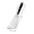 thumbnail image 5 of Stainless Steel Steak Turner | 11" Slotted Fish Spatula | Multi-Purpose Cooking Shovel for Sirloin & Seafood | 28cm Brushed Food-Grade Metal Spatula, 5 of 5