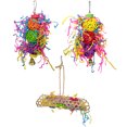 thumbnail image 1 of 3PCS Bird Toy Set Rattan Ball String Training Parrot Chew Toy Bird Hanging Toy, 1 of 7