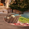 thumbnail image 5 of Daiia Adorable Puppy Basket Drawing Merry Christmas Tree Skirt , Xmas Large Lace-up Tree Skirt, Santa Snowflakes Rustic Home Decorations New Year Party Farmhouse Decor-48", 5 of 6