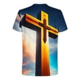 thumbnail image 4 of KHONTS Men's Fashion 3D Printed T-Shirt Short Sleeve Funny Graphic Tees Tops Christians T-Shirts 03-Sky Blue S, 4 of 4