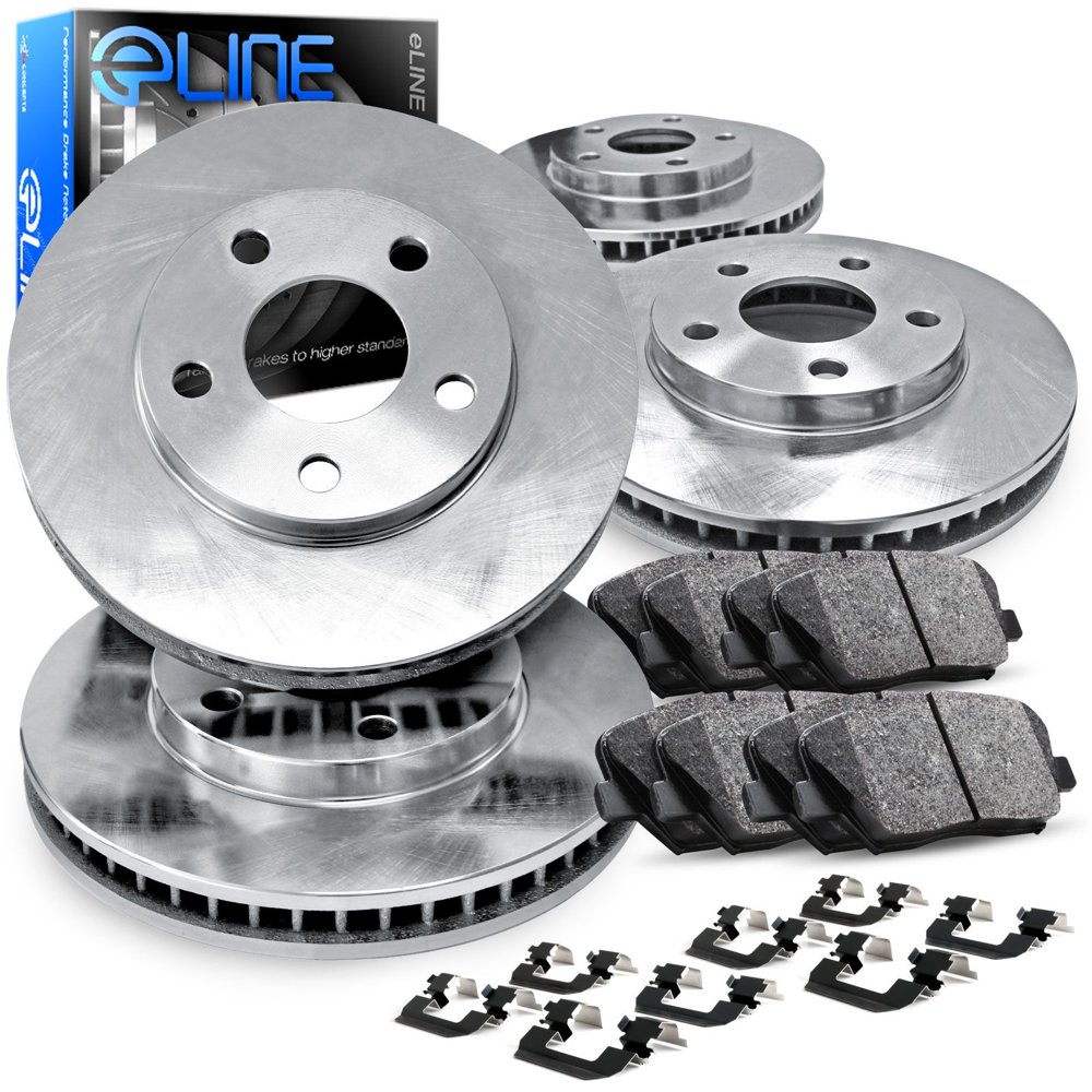 For 20052009 Jeep Grand Cherokee Front Rear Plain Brake Rotors+Ceramic