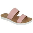 thumbnail image 1 of Soda Shoes Women Flip Flops Flat Beach Sandals Slides Double Straps OCCUPY-S Pink 10, 1 of 3