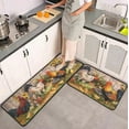 thumbnail image 2 of Rooster Theme Kitchen Rug 2 Piece Set, Farmhouse Decor Kitchen Floor Mat, Absorbent and Non-Slip Washable Runner Rug, Chicken Sunflower Decorations Kitchen Mats 17"x47"+17"x30", 2 of 6