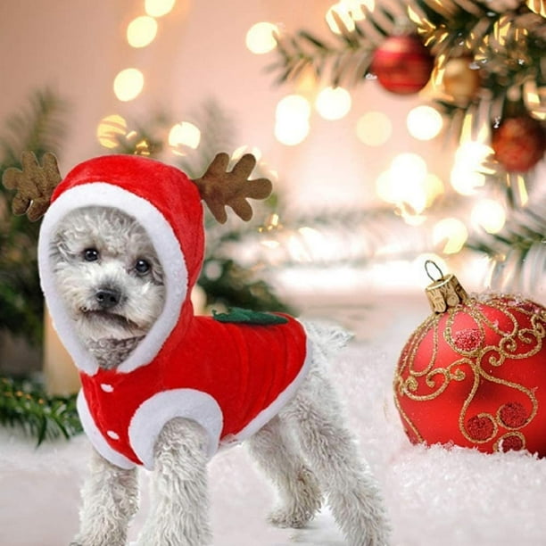 V tements de No l pour Chien Costume P re No l Costume Mignon de