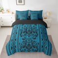 thumbnail image 2 of Erosebridal Aztec Damask Bedding Sets Full Size, Retro Floral Comforter Sets with Sheets, Bohomian Theme Decor, Reversible, 2 of 5