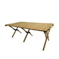 thumbnail image 4 of Imerelez Multi-Function Wooden Foldable Portable Patio Dining Table - Natural, Indoor and Outdoor, 4 of 6