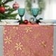 thumbnail image 5 of Bandera de Mesa con Lámina de Oro Caliente, Tela de Nailon con Hilo de Nailon, Decoración para Fiestas, Bandera de Mesa con Copos de Nieve Navideños, Bandera de Mesa para Reuniones Navideñas, 5 of 6