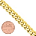 thumbnail image 3 of 9.2mm Large 14k Yellow Gold Plated Flat Cuban Link Curb Chain Necklace, 30 inches + Gift Box, 3 of 7