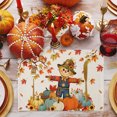 thumbnail image 3 of Fall Scarecrows Placemats Set of 4, Thanksgiving Autumn Pumpkins Leaves Beige Washable Wipeable Table Mats for Dining Tables, Indoor Outdoor Kitchen Place Mats for Holiday Party Table Decor, 3 of 9