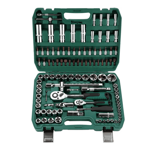 Juego De Herramientas Bloosom Autocle 108 Pz Con Estuche Dados Verde