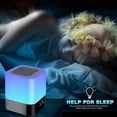 thumbnail image 5 of KPR luces nocturnas altavoz Bluetooth, reloj despertador altavoz Bluetooth sensor táctil lámpara de noche regulable multicolor cambiante lámpara de noche, reproductor MP3, altavoz inalámbrico con luce, 5 of 5