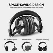 OneOdio Wired over-Ear Headphones - Studio DJ Headphones with Mic 50mm Driver & Dual Ports for Recording Monitoring Guitar Computer-Black