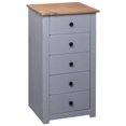 thumbnail image 3 of vidaXL Buffet Gris 46x40x89 cm Pin Gamme Panama, 3 of 5
