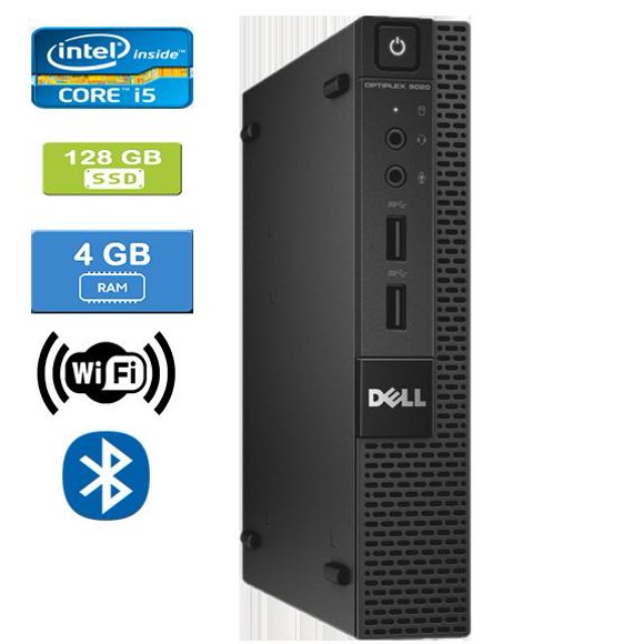 Refurbished: DELL 9020 MICRO Intel Core i5-4590T 2.00 GHz, 4GB, 128GB SSD, Win 10 Pro