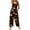 #12Dark Gray, variant on Women's Halloween Black Silhouette Pumpkin Print Adjustable Strap Bib Overalls Wide Leg Jumpsuit With Pockets Brown 2XL