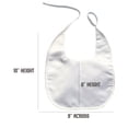thumbnail image 2 of Baby Christening Baptism White Bibs Wipe Gold Silver Embroidery Guadalupe Maria, 2 of 3