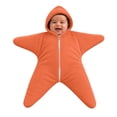 thumbnail image 2 of felwors Baby Starfish Onesie,Cozy Star Babies Swaddle Bag,Infant Soft Fleece One Piece Romper,Fall Winter Warm Outfits, 2 of 7