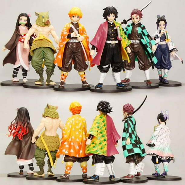 Pack De 6 Figuras De Anime De Madera Doradas - Personajes De Juegos, Para Coleccionar O Decorar