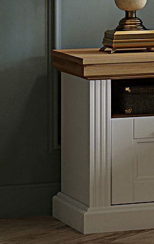 Tara One Drawer Nightstand in White High Gloss Finish