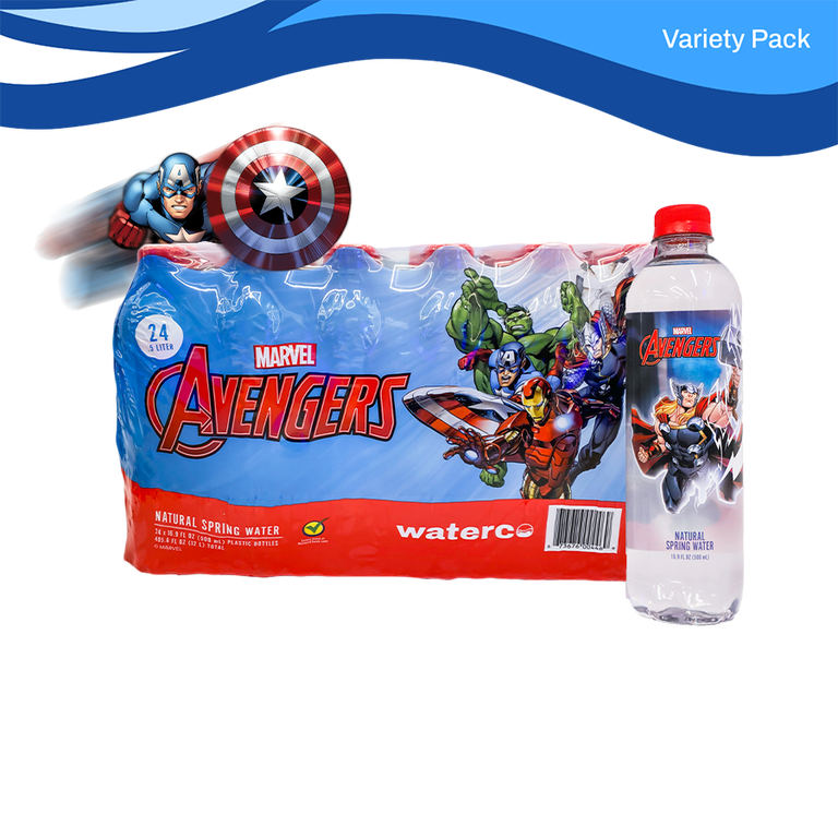 Marvel Avengers Stainless Steel Water Bottle – 14 Oz Reusable Bottle For Kids With Stickers & Door Hanger