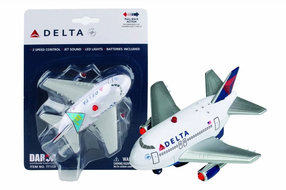 Delta Pullback Plane with Lights and Sound, White Daron TT153