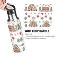 thumbnail image 4 of Yayeee 33oz Insulated Water Bottle Double Wall Stainless Steel with Flip Straw Lid, Brown Nordic Christmas, 4 of 7