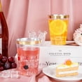 thumbnail image 4 of 50 Pack 12 oz Gold Plastic Cups, Gold Rimmed Disposable Cups, Disposable Plastic Wine Glasses Cocktail Glasses Heavy Duty Cup with Golden Rim, 12 Ounce Tumblers for Party & Wedding, 4 of 9