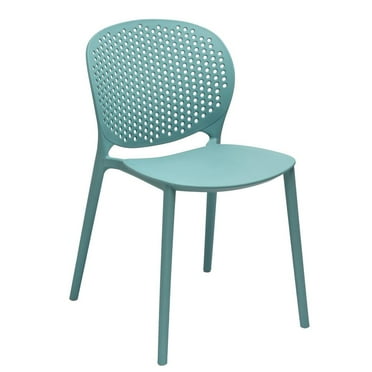 Midcentury Plastic Side Chair in Blue (Set of 4)