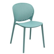 Creative Images Midcentury Polypropylene Side Chair, Set of 4, Blue