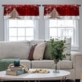 thumbnail image 3 of LALILO Kitchen Curtain Valance Coffee Tree Christmas Rod Pocket Window Curtain 52"x 18" Set of 2, 3 of 6