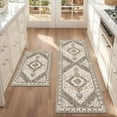 thumbnail image 3 of Kitchen Rugs, Yamaziot Anti Fatigue Mats, Non Slip Kitchen Runner Rug and Mat Set, Washable Floor Standing Mat, Beige Carpet, 20"x31"+20"x59", 3 of 9