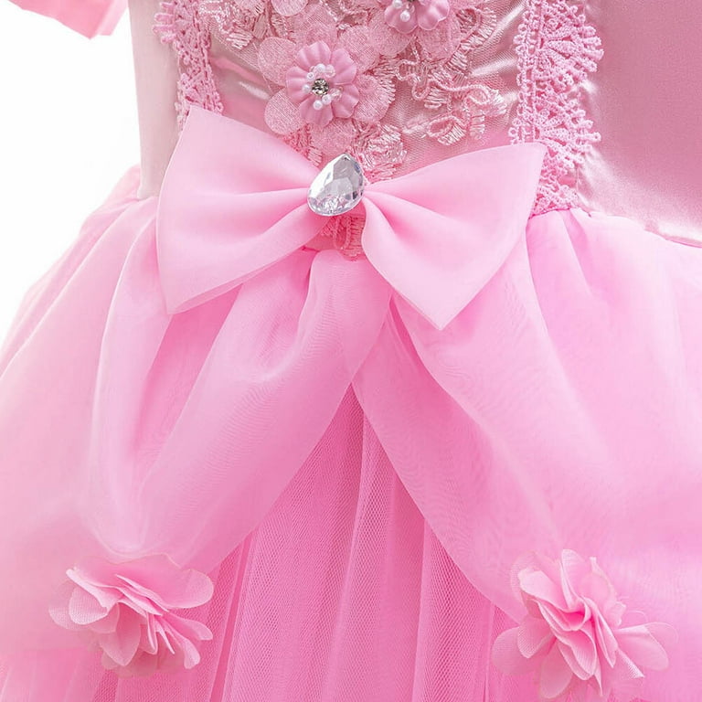 Girls Cinderella Dress Halloween Christmas Princess Costume, Size 6-7y Girls Cinderella Dress Halloween Christmas Princess Costume, Size 6-7y