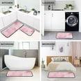 thumbnail image 4 of Marble Pink Kitchen Rugs Set of 2 Non Slip Floor Foam Mat Cushioned Soft Waterproof Carpet Runner for Dining Room Laundry, 4 of 7